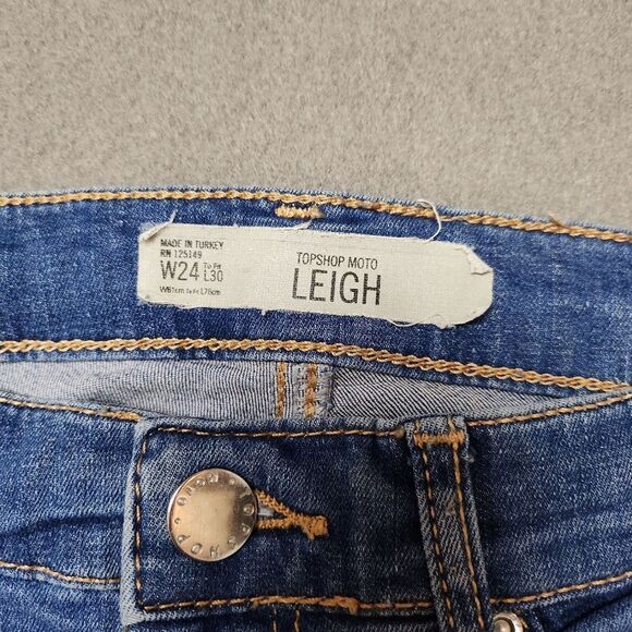 Topshop Blue Motto Leigh Skinny Jeans - Picture 4 of 12